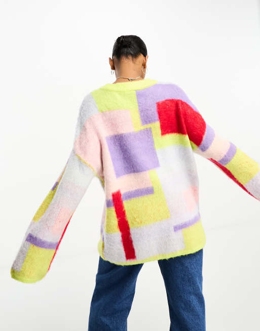 Monki rainbow jumper best sale