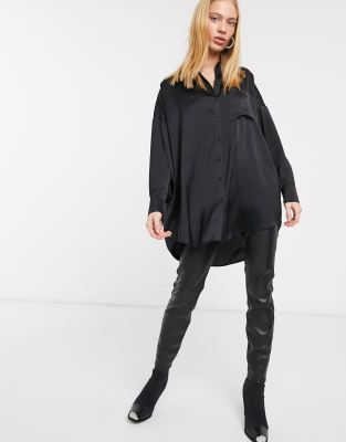 black satin blouse uk