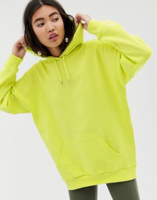 Monki oversized oversized hoodie in lime green | ASOS