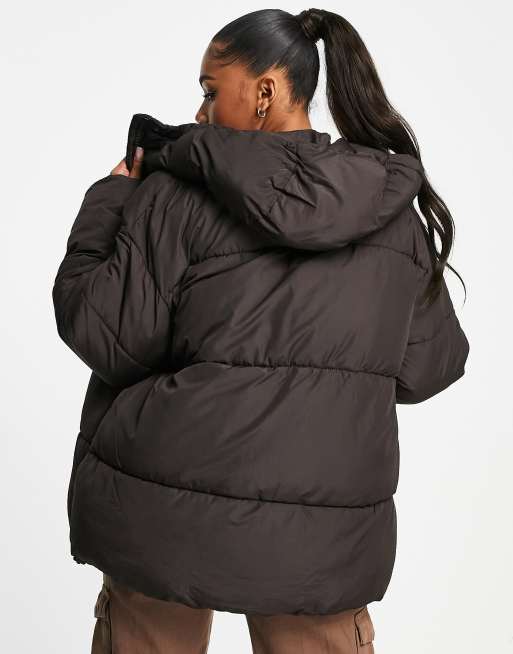 Monki hooded puffer online jacket