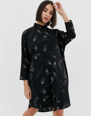 asos monki shirt dress