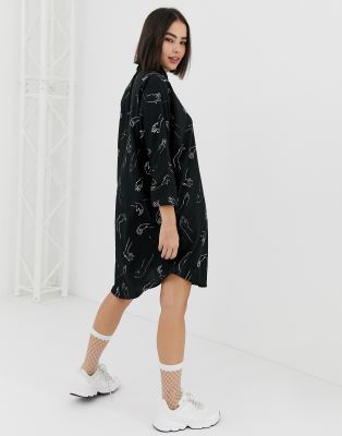 monki oversized shirt dress