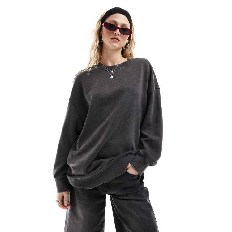 [SLOW ACID] WASHED CHICANO WIDE SWEATSHIRT /追跡付 SLOW ACID] WASHED CHICANO WIDE SWEATSHIRT /追跡付