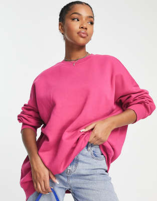 Monki oversized sweatshirt in pink