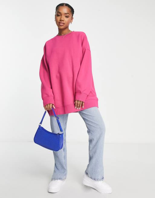 Monki oversized sweatshirt in pink | ASOS