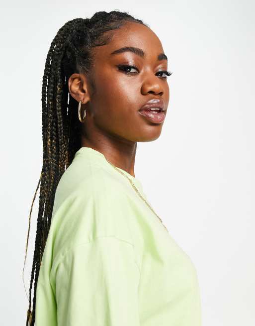 Monki oversized t-shirt in green, 3 of 4