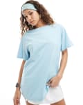 Monki oversized t-shirt in light blue