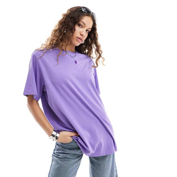 SHORT-SLEEVED JERSEY SWEATSHIRT - LILAC