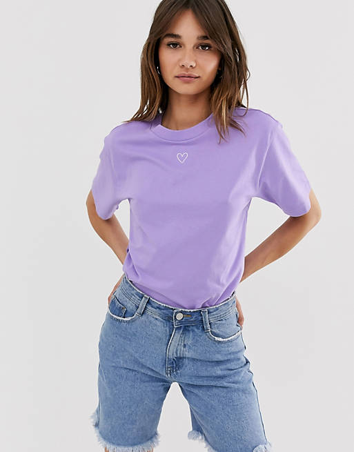 Mode Shirts Geribde shirts Les Lunes Geribd shirt lila casual uitstraling 