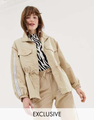 beige utility jacket