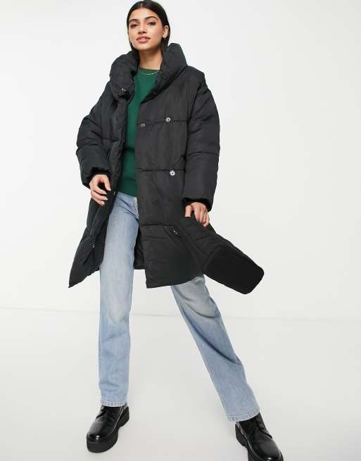 Monki padded hot sale coat