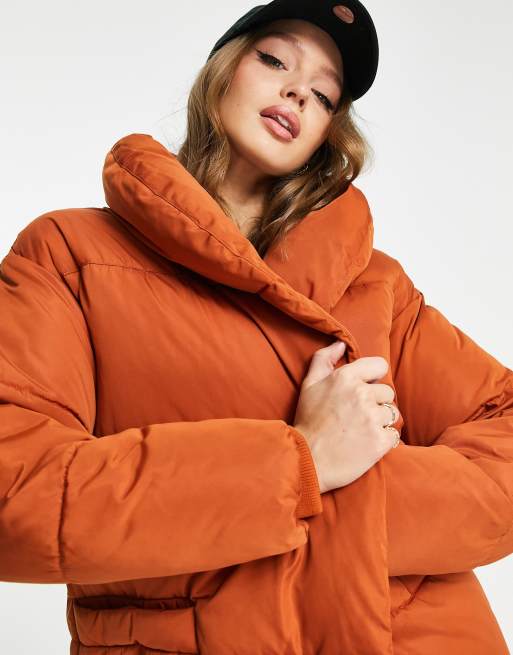 Rust sales padded coat