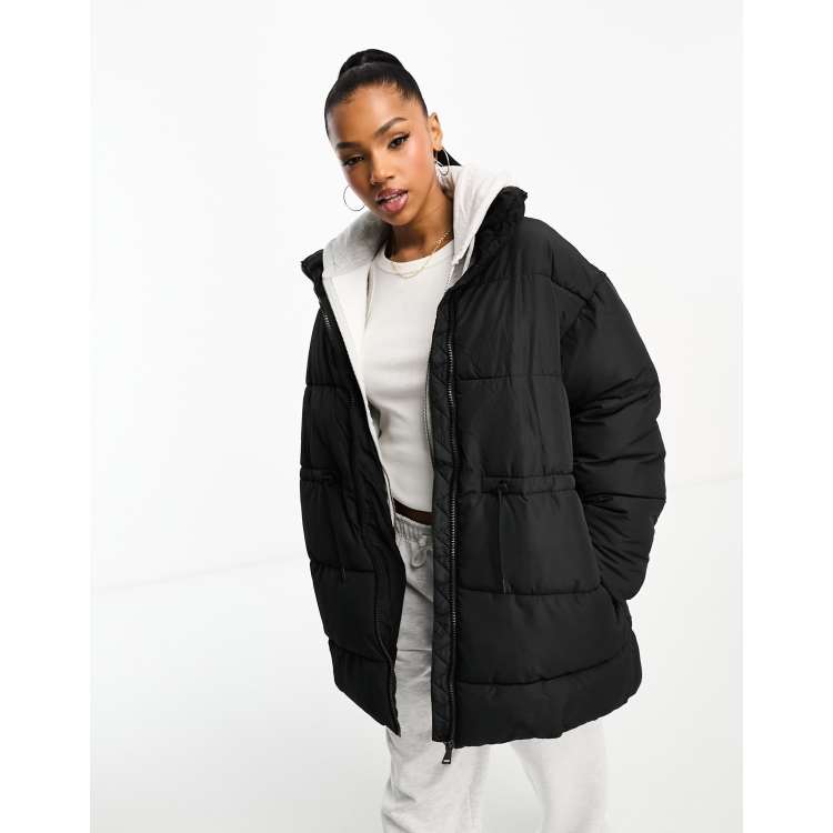 Monki padded coat best sale