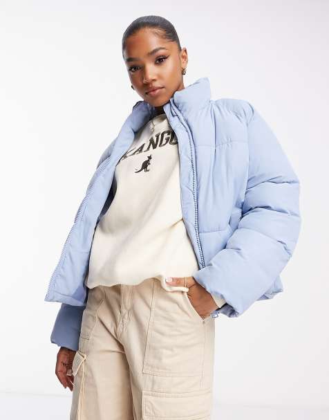 Monki padded jacket in blue - view 1