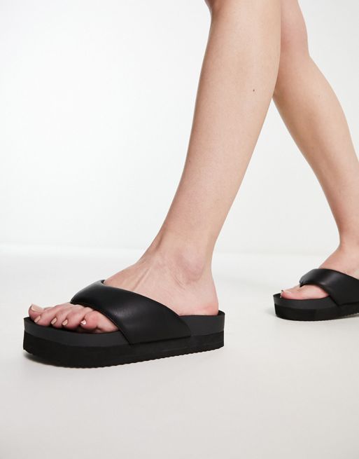 New Slip-on Flip Flops Slide Sandal Platform Wedge Heel Thong Open