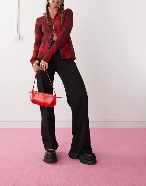 Monki - Pantalon droit extensible à enfiler - Noir - view 1