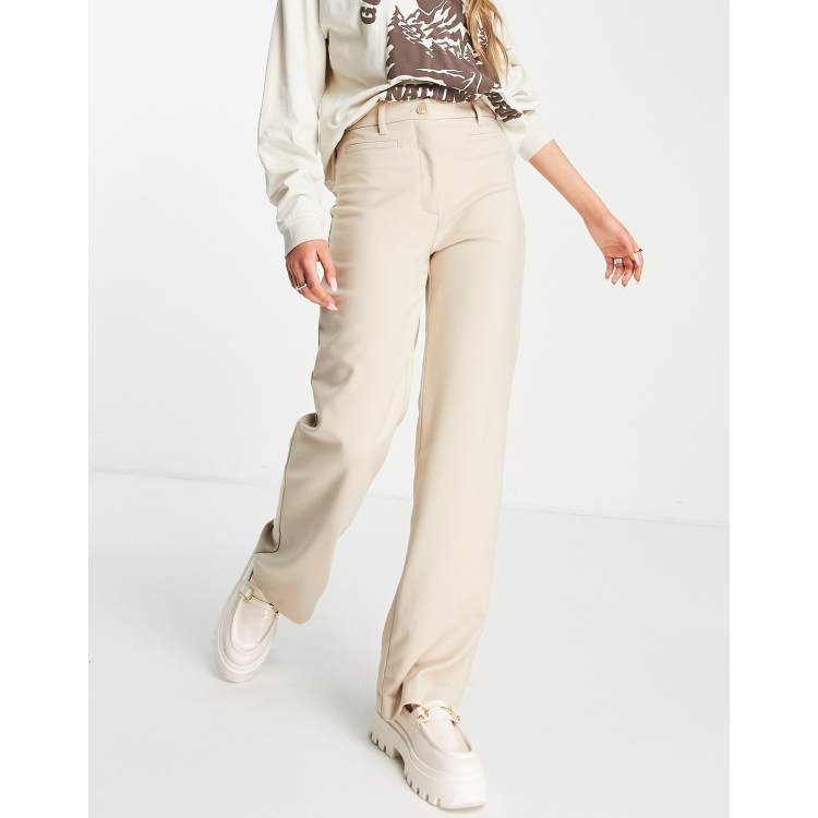 Pantalon beige best sale droit femme