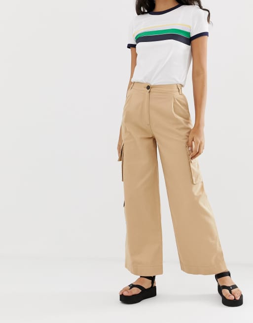 Monki - Pantalon utilitaire large à poches oversize - Beige, 4 de 4