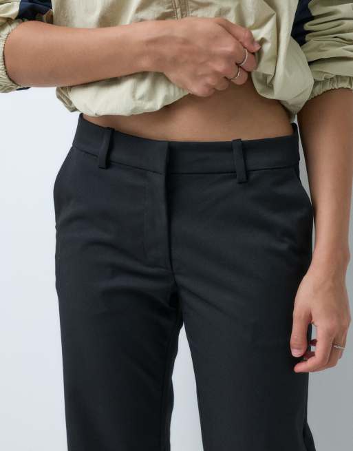 Monki pantalones de sastre rectos en negro, 3 de 5