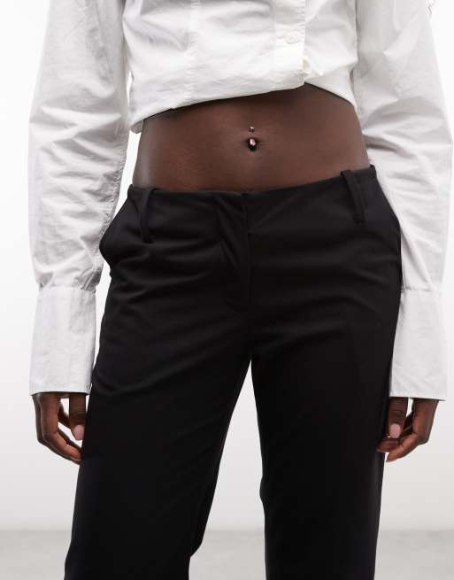 Monki pantalones rectos holgados en negro, 3 de 5