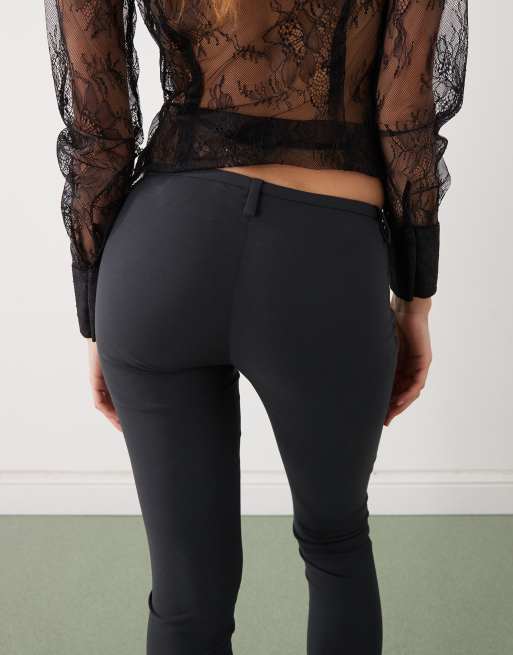 Monki - Pantaloni sartoriali slim elasticizzati neri, 5 di 5
