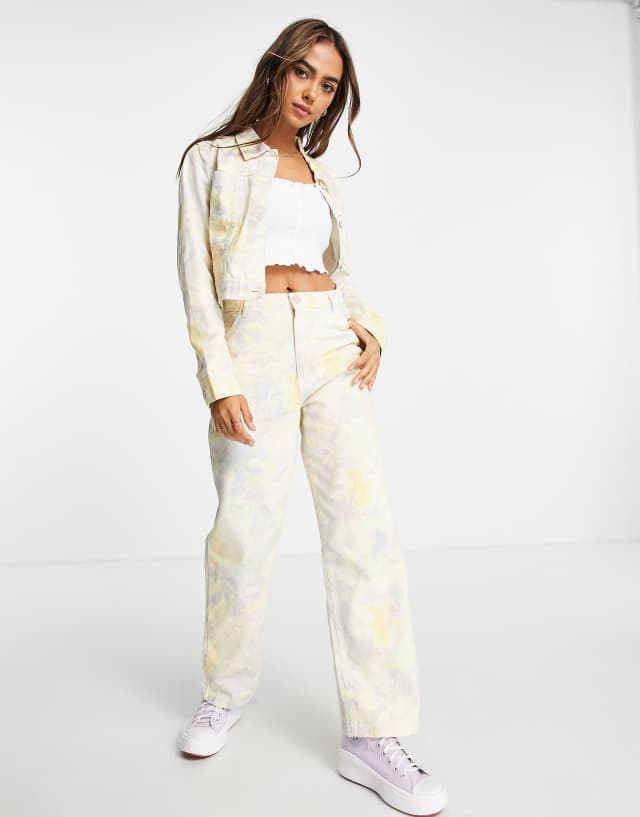 Monki pastel tie dye pants - part of a set