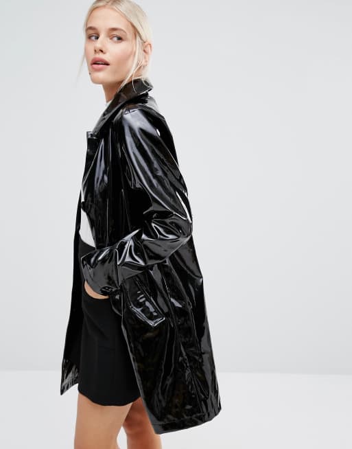 Monki Patent Coat | ASOS