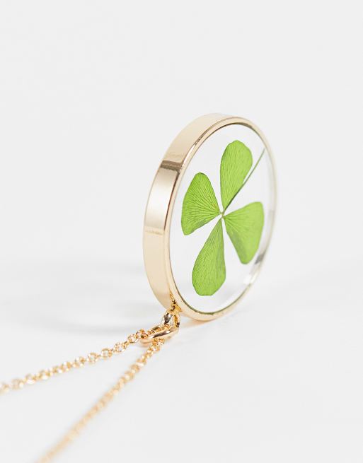 Madsy Four Leaf Clover Charm Necklace