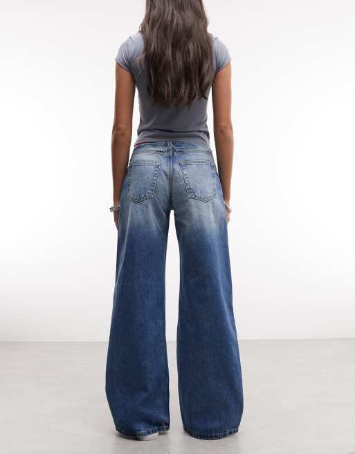 Monki Paz wide leg jeans without waistband in denim blue, 2 of 5