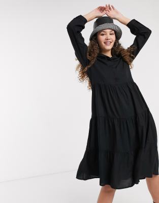 long sleeve trapeze dress