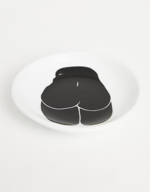 Monki - Peg - Set van 2 schaaltjes met bodyprint in wit, 3 van 4