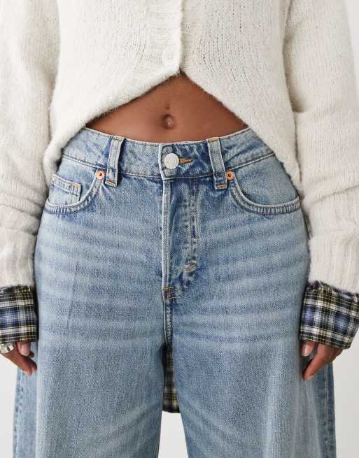 Monki Peggy baggy jeans with turn up in light blue wash , 4 of 5