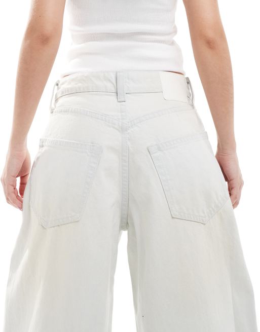 Monki – Peggy – Jasnoniebieskie bardzo luźne jeansy z niskim stanem, 5 z 5