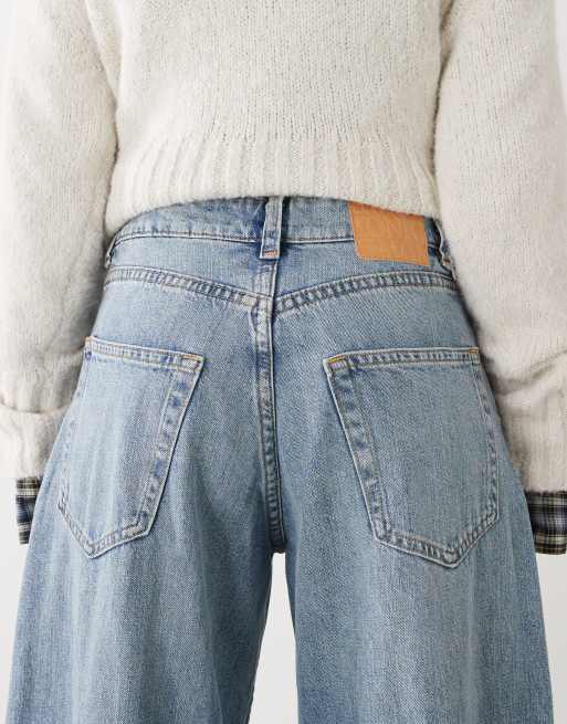 Monki – Peggy – Weite Jeans in hellblauer Waschung mit Umschlag , 5 von 5
