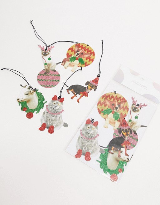 Monki Christmas pets decoration 2-pack in multi