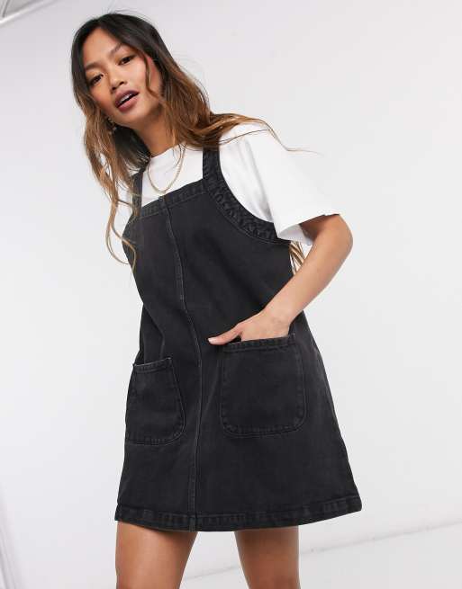 Black 2024 pinafore dress