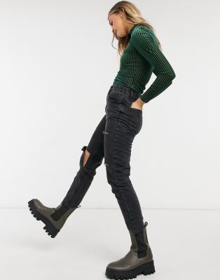 green mesh long sleeve top