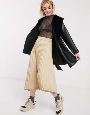 asos midi pleated skirt