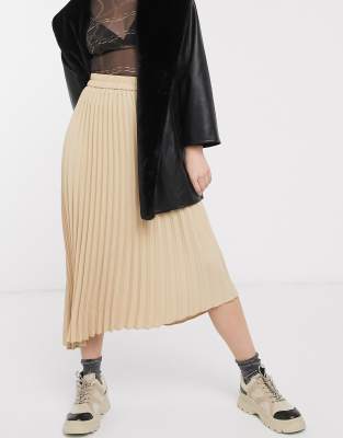 midi skirt beige