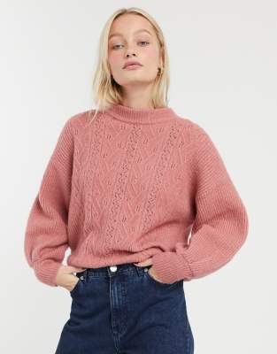pink knit sweater