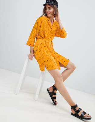 monki orange dress