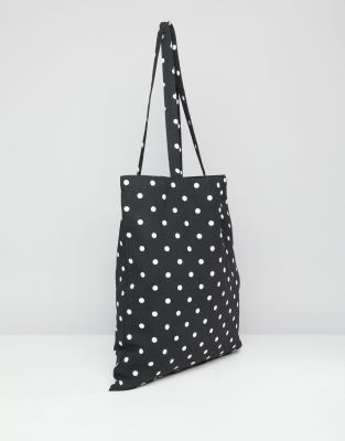 polka dot tote bag