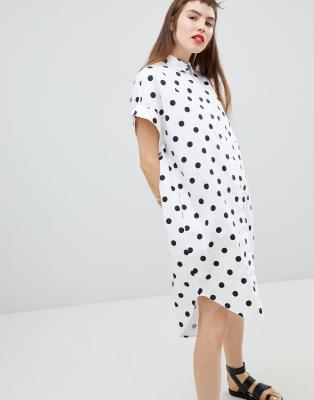 spotty shirt dress