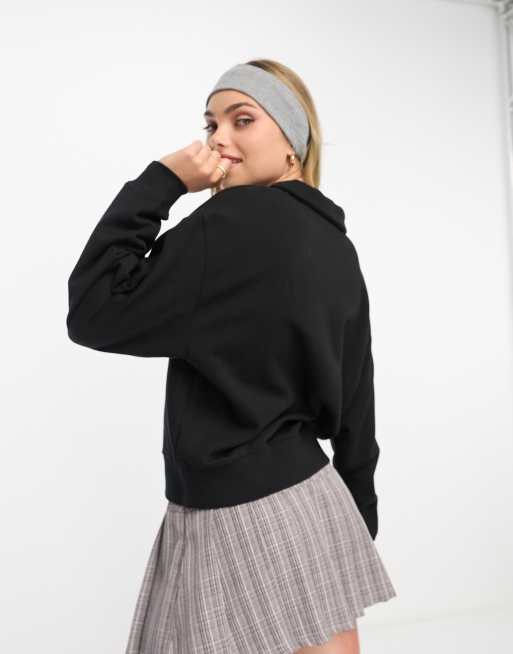 Monki black online hoodie