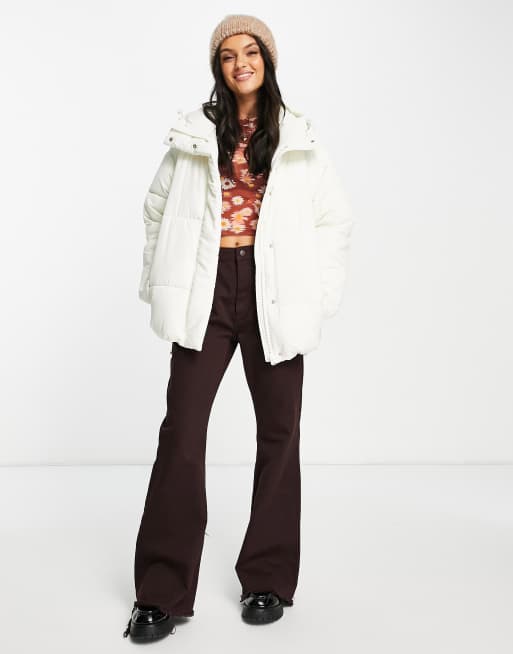 Hooded puffer jacket online monki