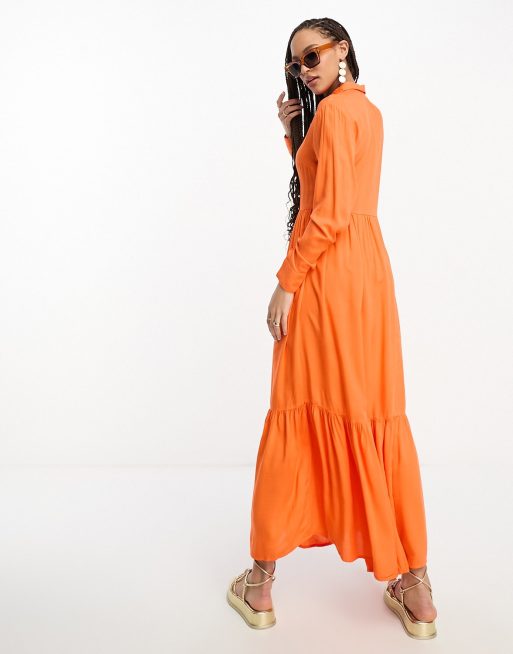 Monki orange outlet dress