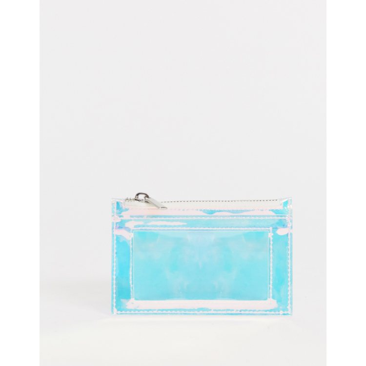 Monki - Petite pochette effet hologramme - Bleu