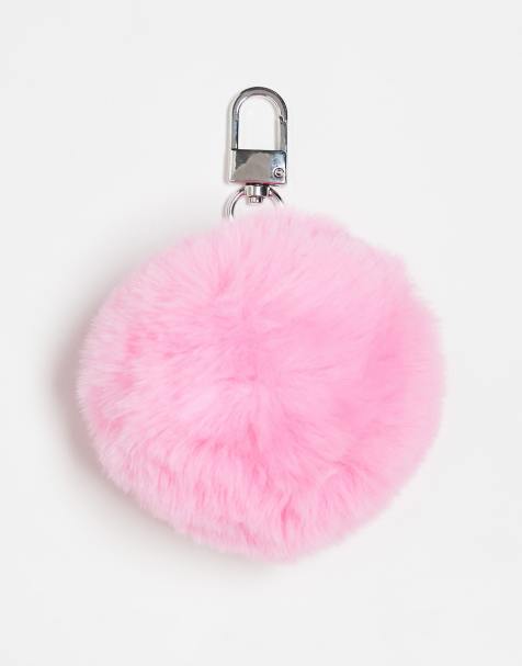 Monki - Porte-clés en fausse fourrure - Rose - view 1