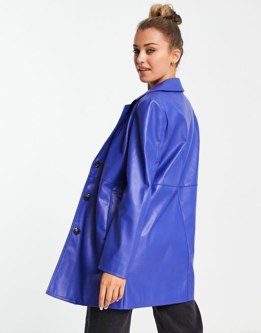 Monki blue clearance coat