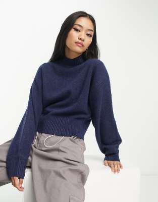 Sweat Bleu Femme Monki Taille L – Pull Décontracté Coton – Très Bon état